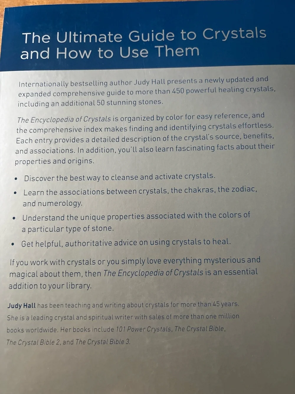 The Encyclopedia of Crystals Coffee Table Book with Color Photos